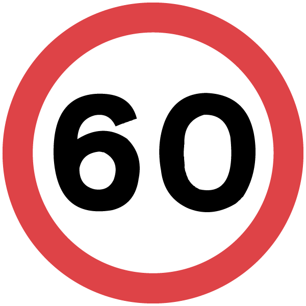 60 Mph Speed Limit Sign Dot 670 Reflective 60 Mph Speed Limit Signs    