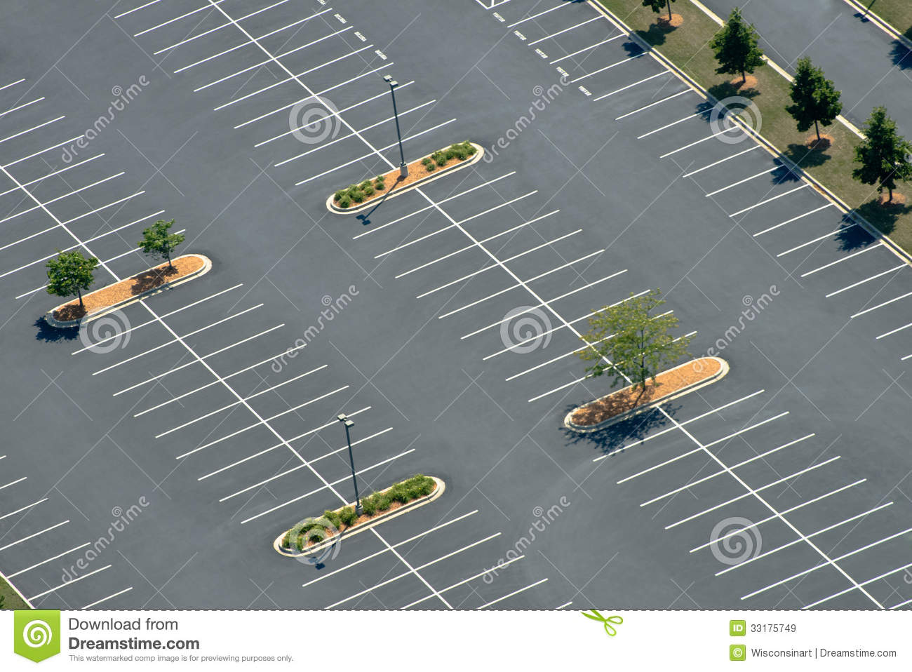 Aerial View Of Asphalt Parking Lot Royalty Free Stock Images   Image
