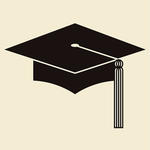     Black Graduating Hat Education Symbol Icon Stock Vector   Clipart Me