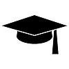 Black Student Graduation Hat   Vector Eps Clipart
