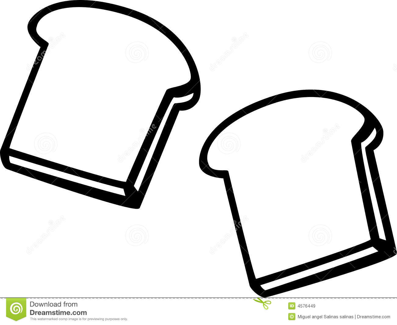 Bread Clipart Bread Clipart Black And White Toast Bread Slices Vector