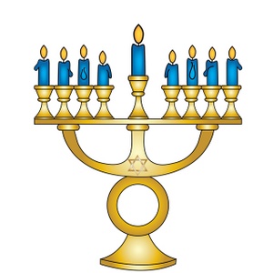 Candelabrum Or Candle Holder Used On The Jewish Holiday Of Hanukkah