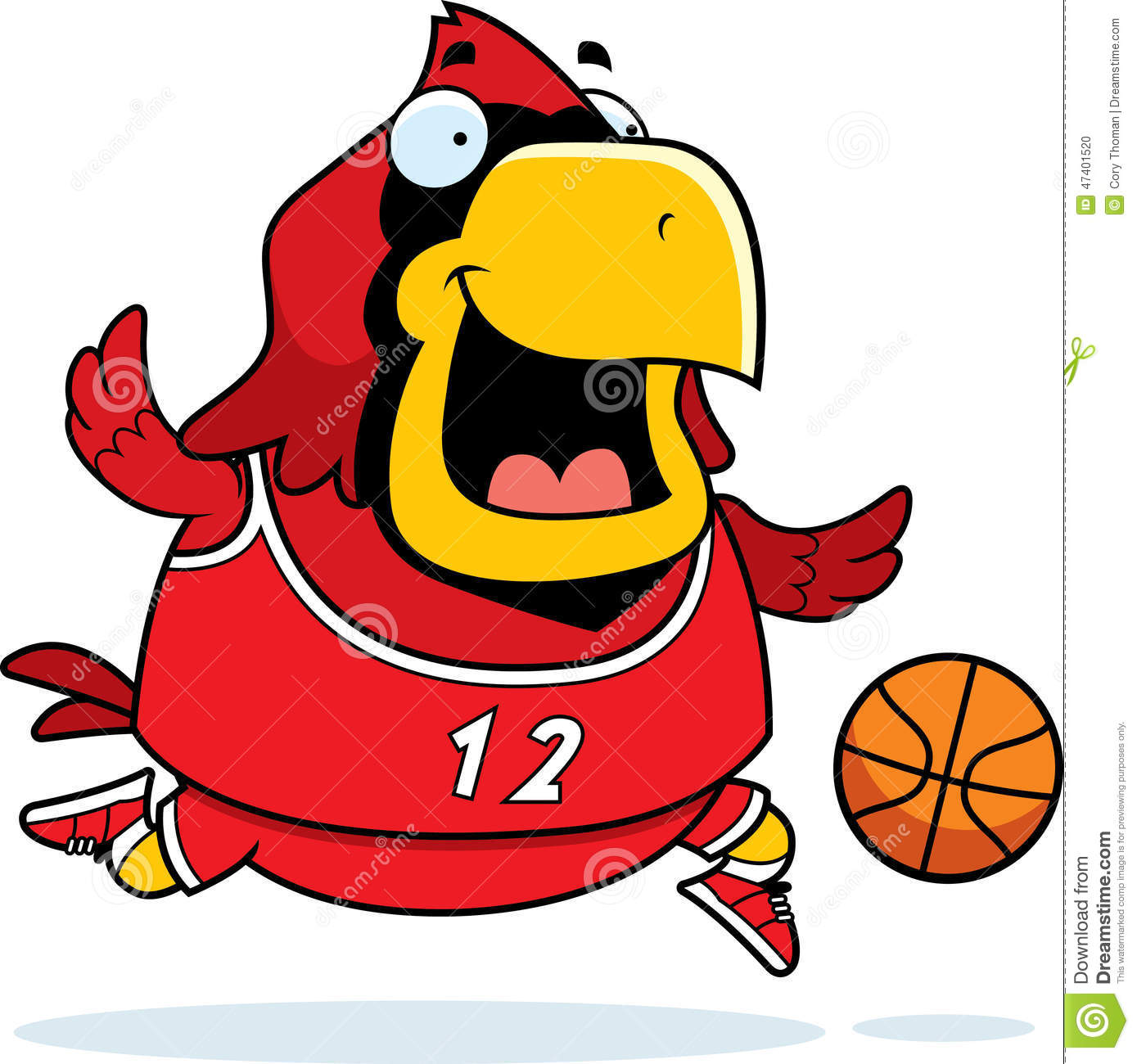 Cartoon Cardinal Basketball Stock Vector   Image  47401520