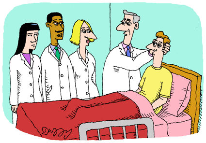 Cartoon Sick Patient