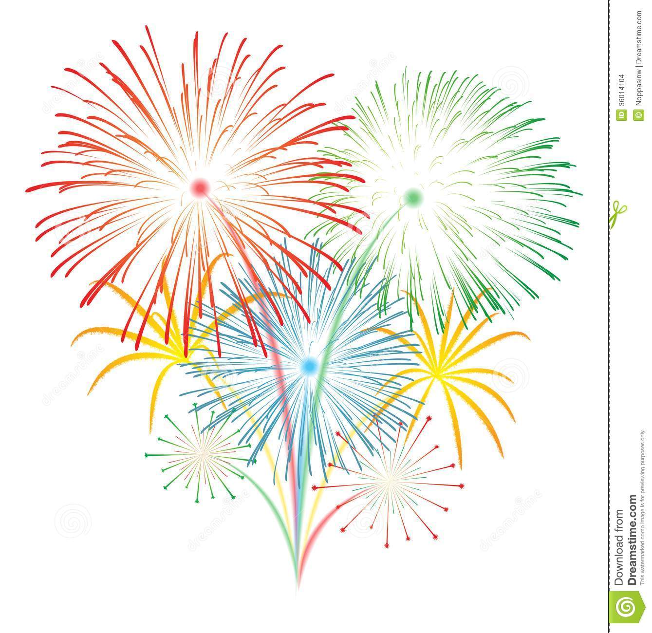 Fireworks Vector Stock Images   Image  36014104