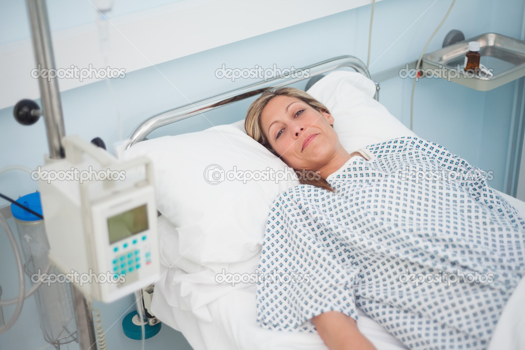 Hospital Bed Patient Female Patient Lying On A Bed