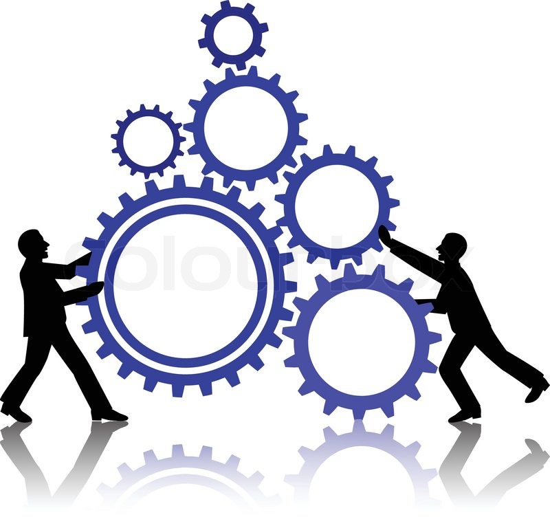 Illustration Of Business People Working Together   Vector   Colourbox