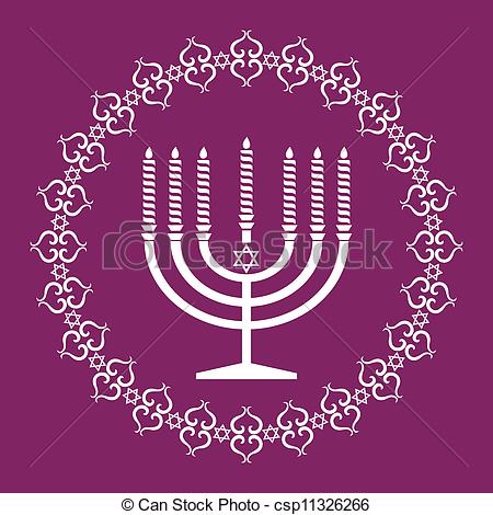 Jewish Menorah Holiday Background  Vector Illustration   Csp11326266