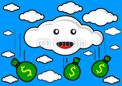Make It Rain Money Cartoon Clip Art