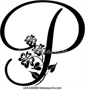 Monogram Capital Lettered Floral Alphabet Voir Clipart Grand
