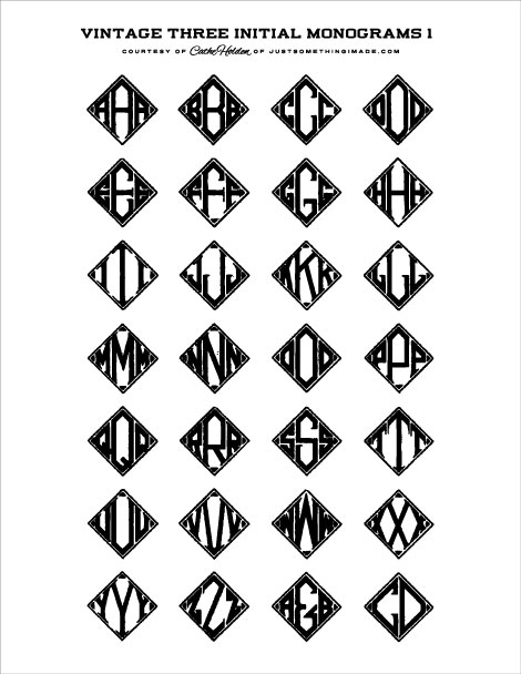 Monogram Letters Clipart