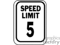 Sign Signs Street Speed Limit Mph 5 Speedlimit5 Gif Clip Art Signs    