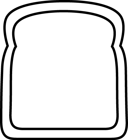 Slice Of Bread Clipart Black And White   Clipart Panda   Free Clipart