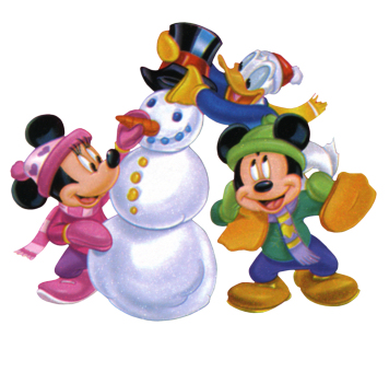 Winter Snowman Mickey Donald Minnie1 Jpg