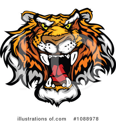 And White Tigers Cheerleader Design Royalty Free Vector Illustration