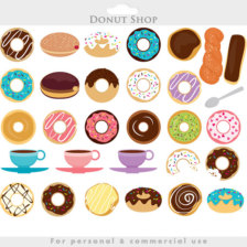 Coffee And Donuts Clipart   Doughnu T Clip Art Sprinkles Chocolate