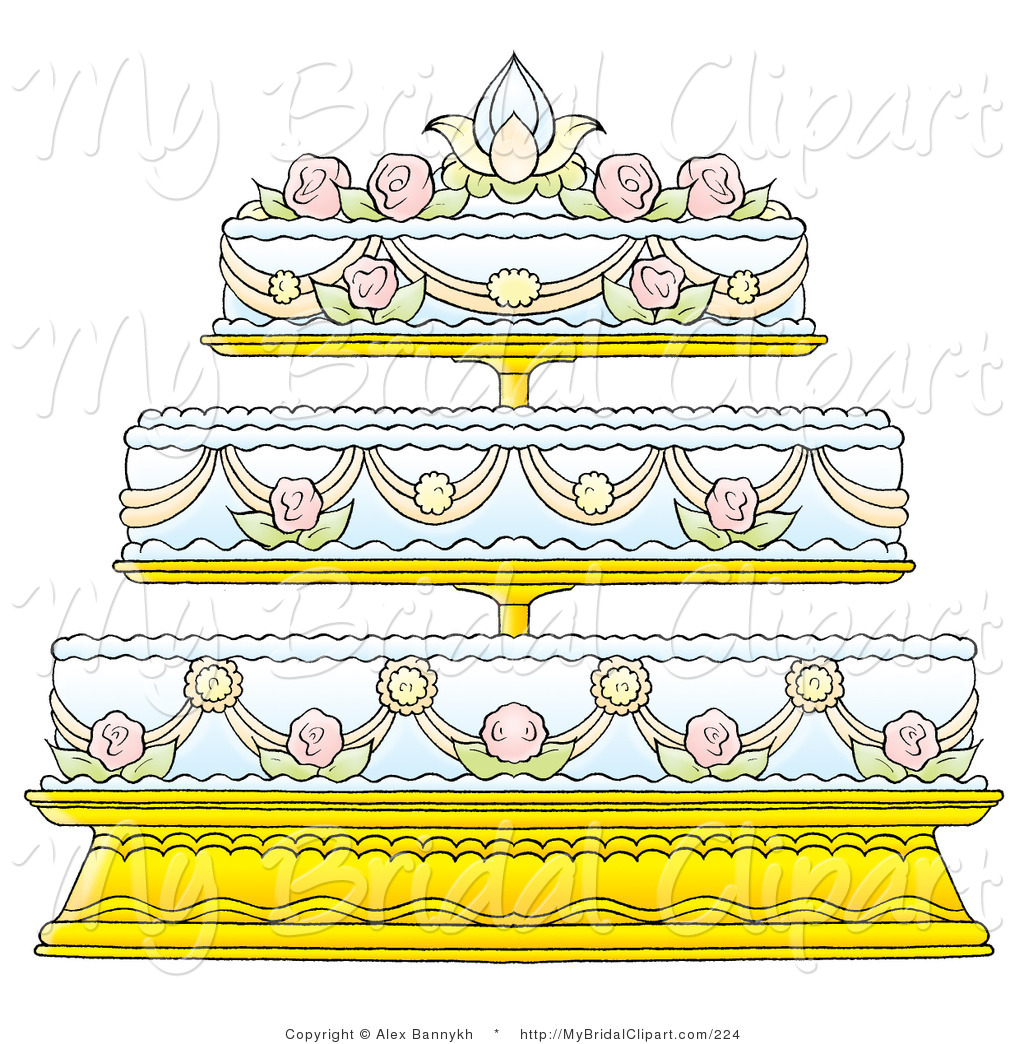 Elegant Wedding Cake Clip Art