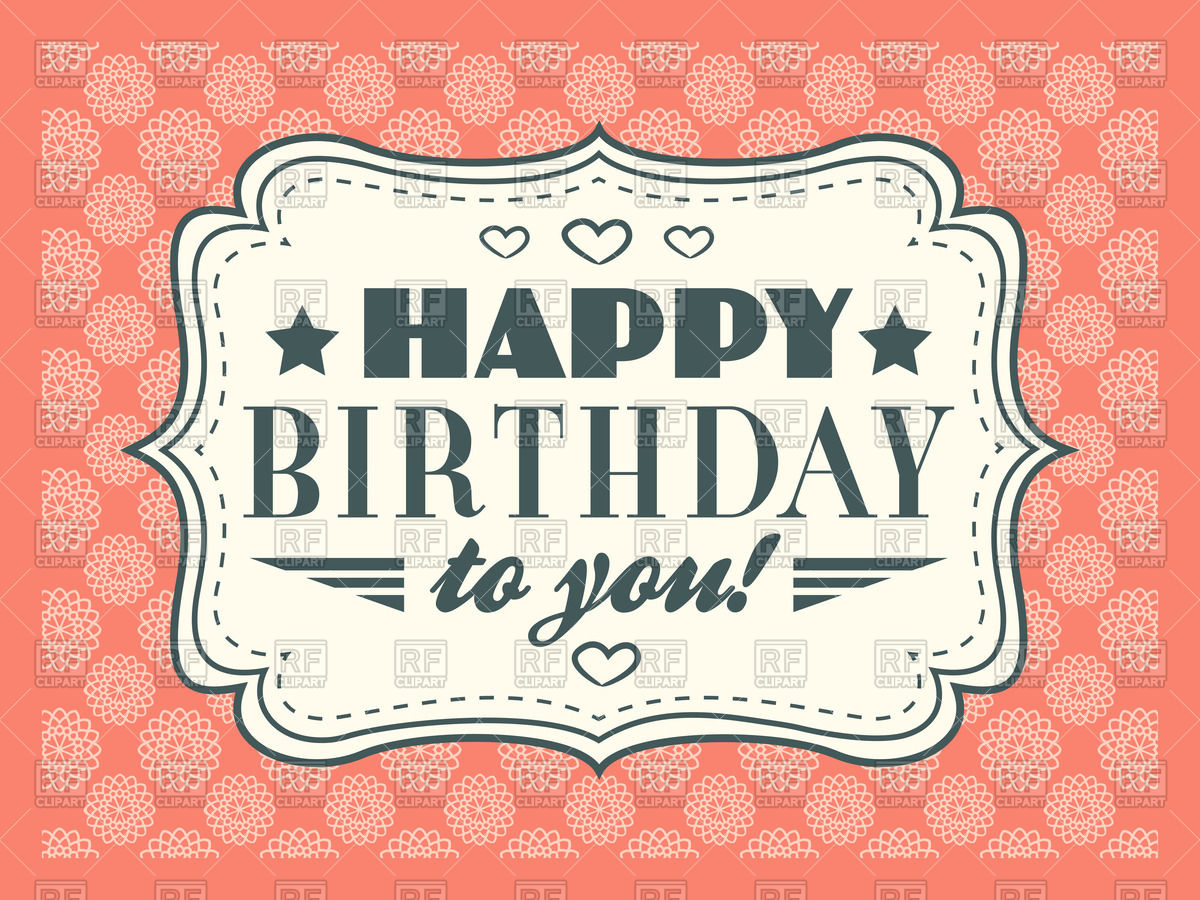 Happy Birthday Card With Figured Frame Borders And Frames Download