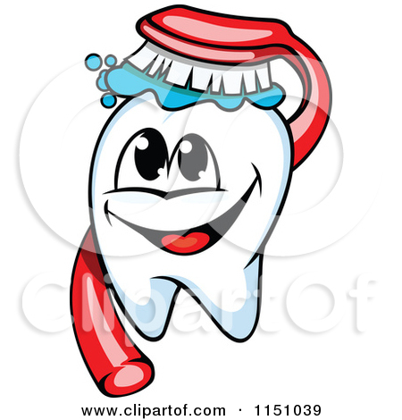 Happy Tooth Clip Art 1151039 Clipart Of A Happy Tooth Mascot And Brush