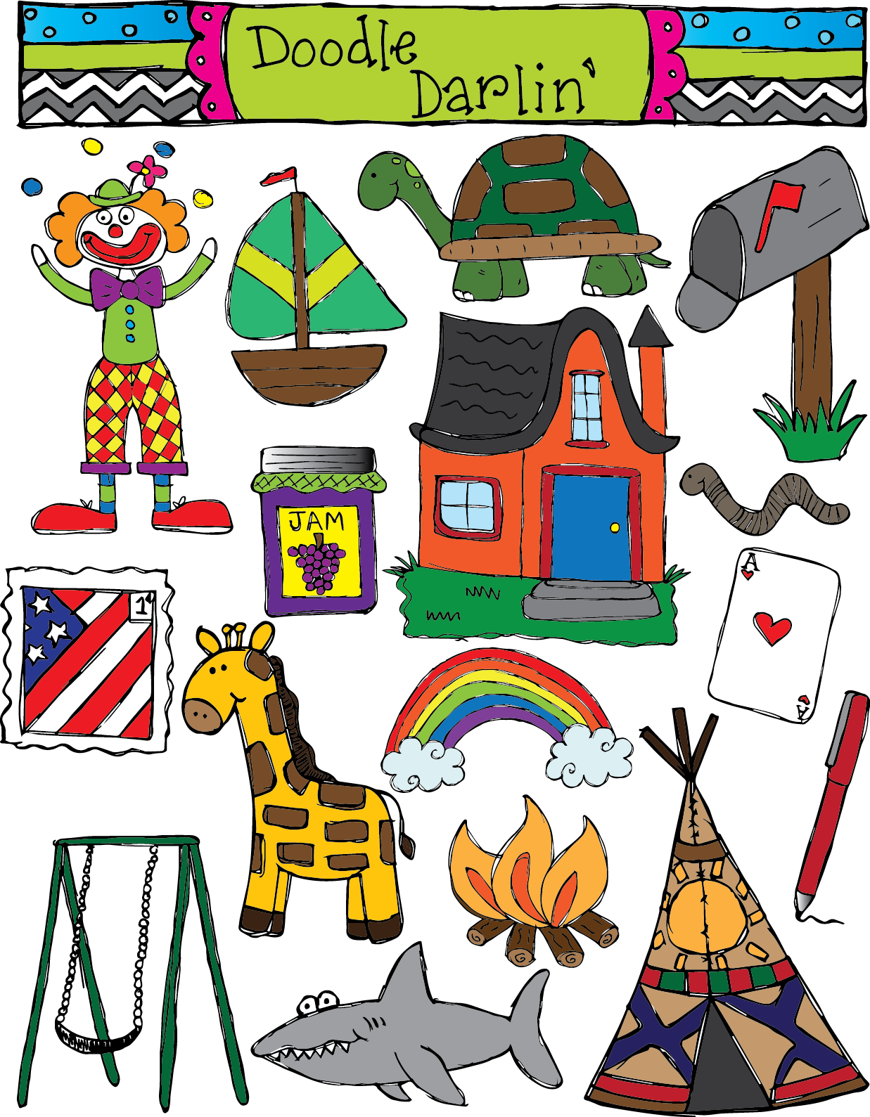 Kindergarten Khronicles  Doodle Darlin  Clipart Giveaway