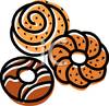 Mixed Variety Of Donuts   Royalty Free Clipart Picture