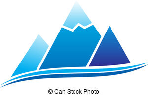 Mountain Icon   Mountain With Ice Illustration