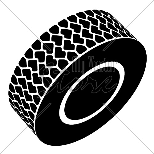 My Vector Store  Vector Black Terrain Tyre Symbol  Illustration  3126