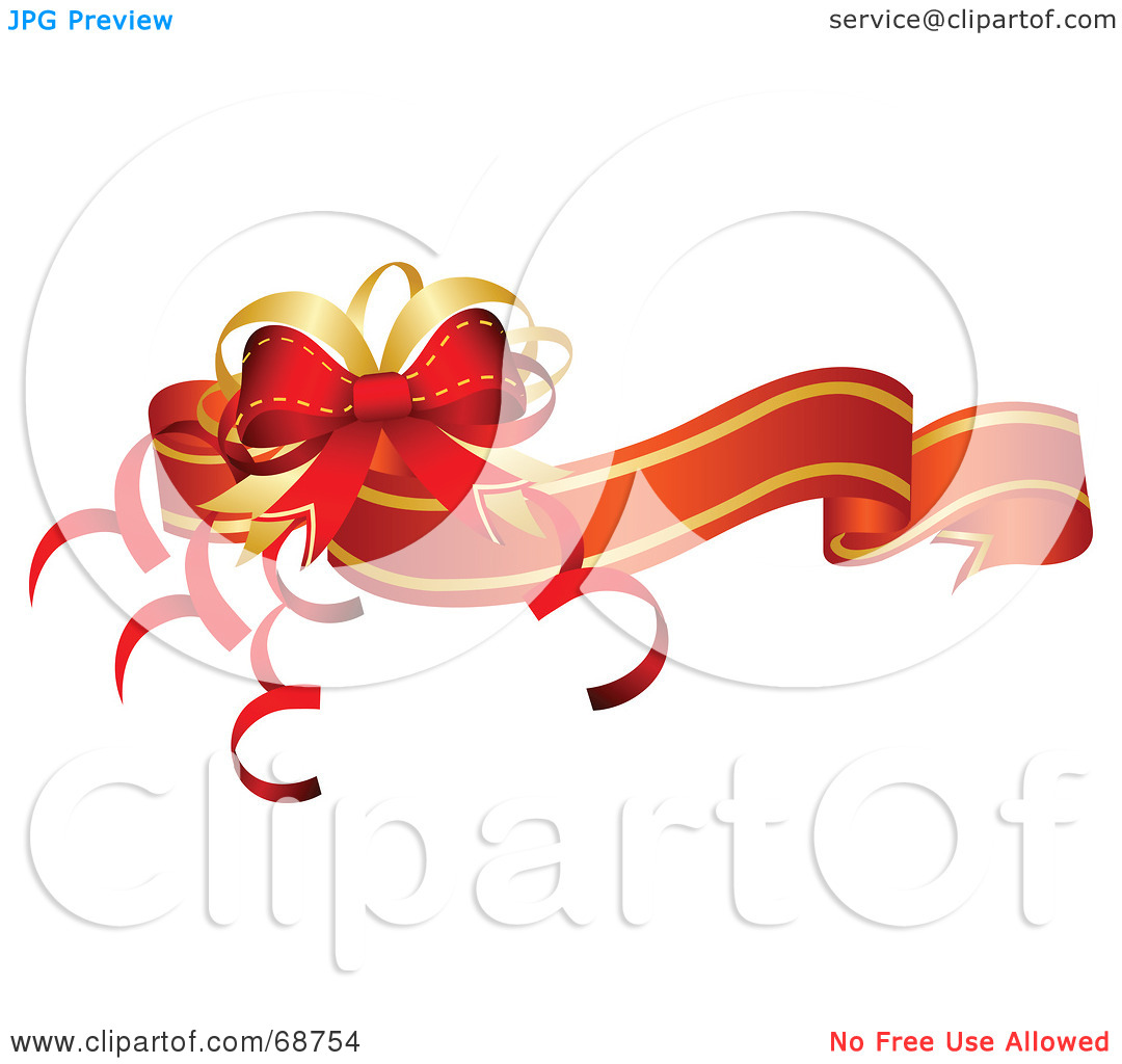 Royalty Free  Rf  Clipart Illustration Of A Red And Gold Wavy