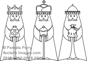 Three Wise Men Coloring Page