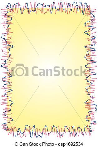 Vector   Colorful Jagged Border   Stock Illustration Royalty Free
