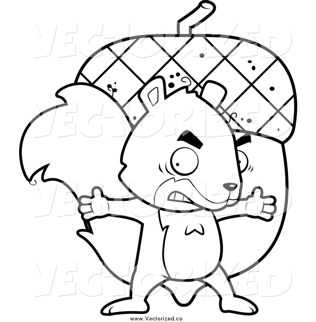 Acorn Clipart Black And White Royalty Free Clipart Of A