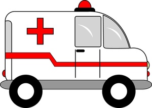 Ambulance Clipart Image   Cartoon Ambulance With Flashing Emergency