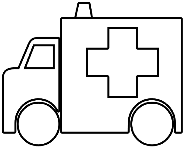 Ambulance Outline Clip Art At Clker Com   Vector Clip Art Online