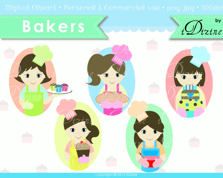 Baker Clipart Personal   Commercial Use By Idizine On Etsy