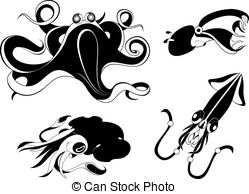 Calamari Vector Clipart And Illustrations