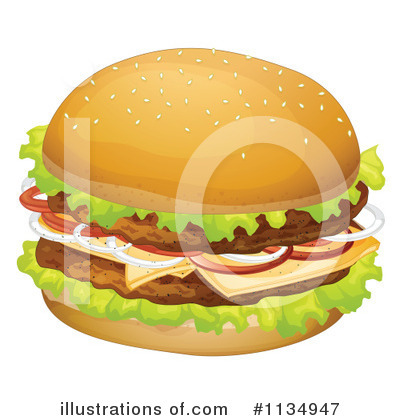 Cheeseburger Clipart  1134947 By Colematt   Royalty Free  Rf  Stock