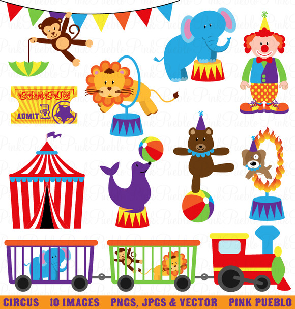 Circus Clipart And Vectors   Illustrations On Creative Market