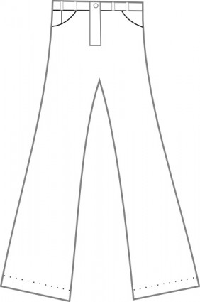 Clothing Pants Outline Clip Art Free Vector In Open Office Drawing