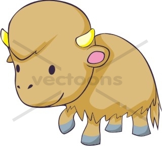 Cute Brown Baby Buffalo   Buffalo   Animals   Buy Clip Art   Buy    