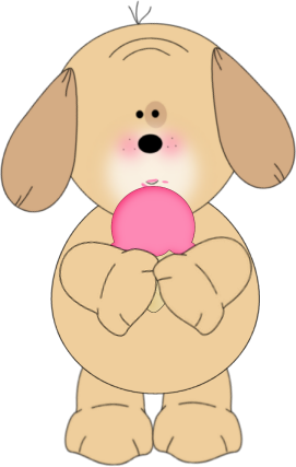 Dog Eating Pink Ice Cream Cone Clip Art Image   Cute Dog Eating A Pink