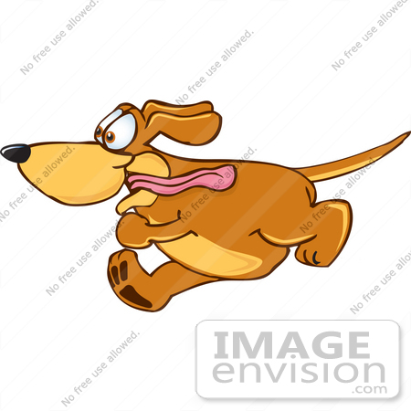 Dog Tongue Clipart Clip Art Graphic Of An Obsessed Brown Hound Dog