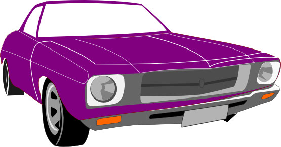 Free Old Purple Car Clip Art