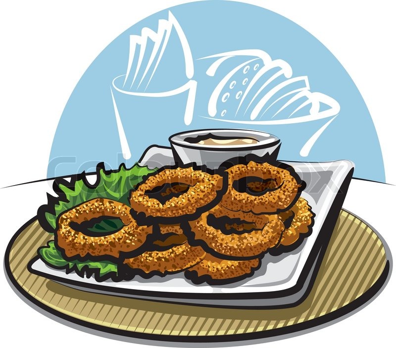 Fried Squid Rings   Vector   Colourbox