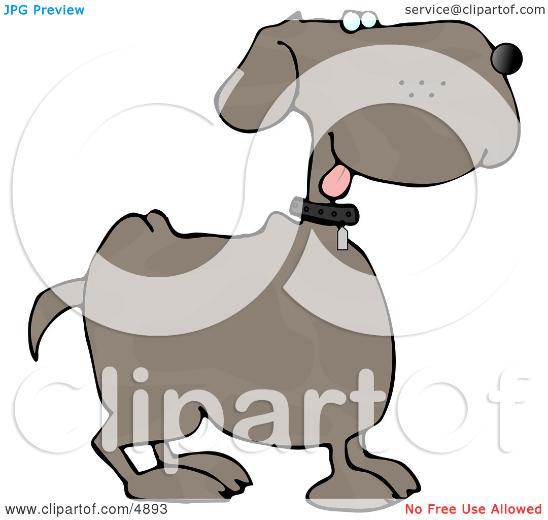 Happy Dog With Tongue Out Clipart By Djart  4893
