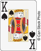 Jumbo Index King Of Spades Playing Card