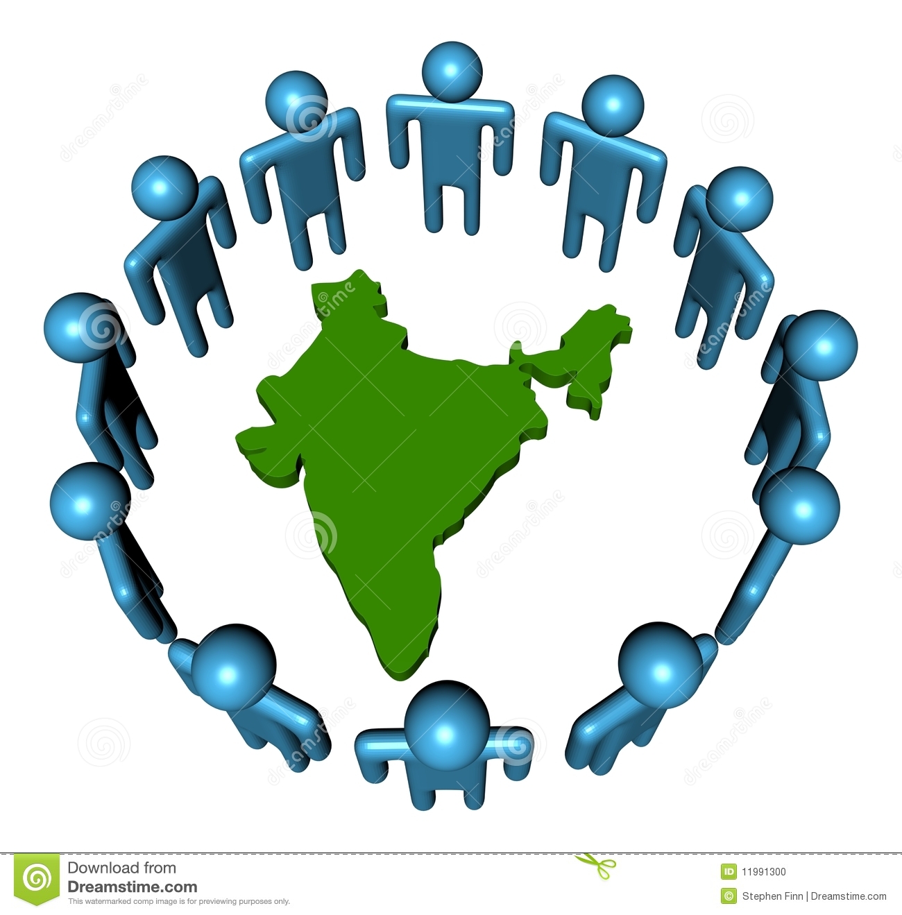 More Similar Stock Images Of   Circle Of People And India Map  