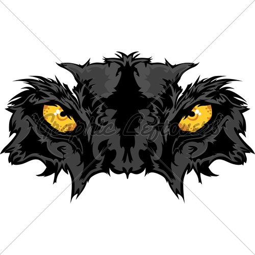 Panther Eyes Mascot Graphic   Gl Stock Images