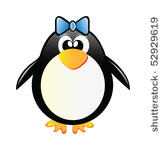 Penguin Clip Art Vector Girl Penguin   1000 Graphics   Clipart Me