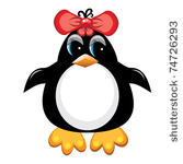     Penguin Clip Art Vector Girl Penguin   1000 Graphics   Clipart Me