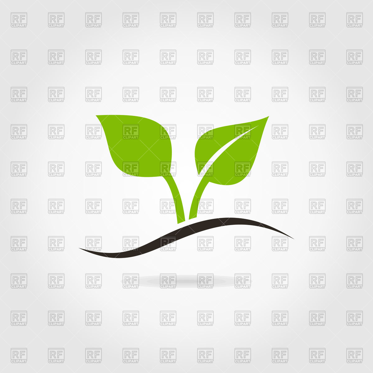 Plant Sprout Icon On Grey Background 80855 Download Royalty Free
